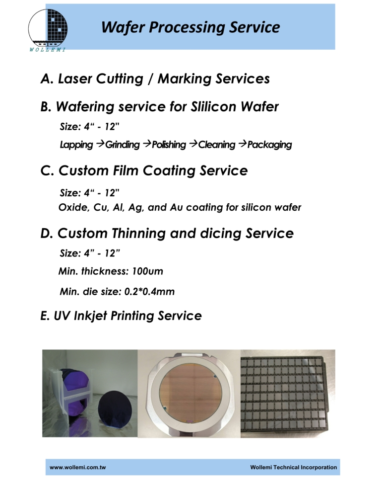 Wafer Processing Service